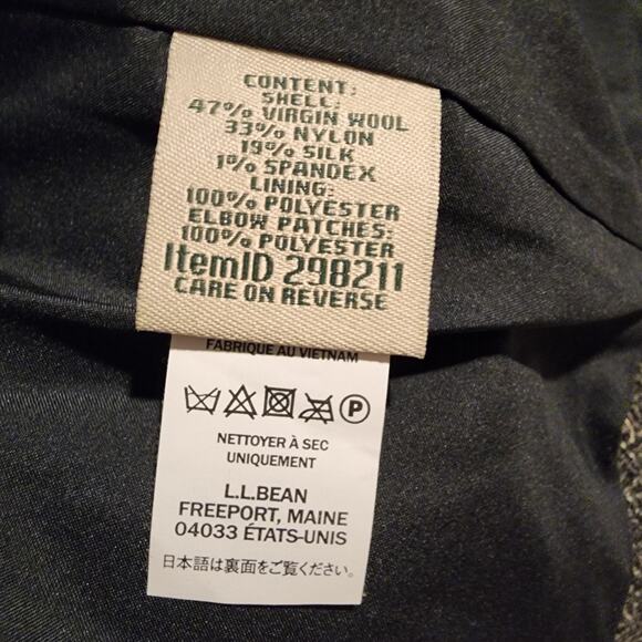 L.L.Bean Virgin Wool Blend Herringbone Jacket XL - Picture 4 of 11